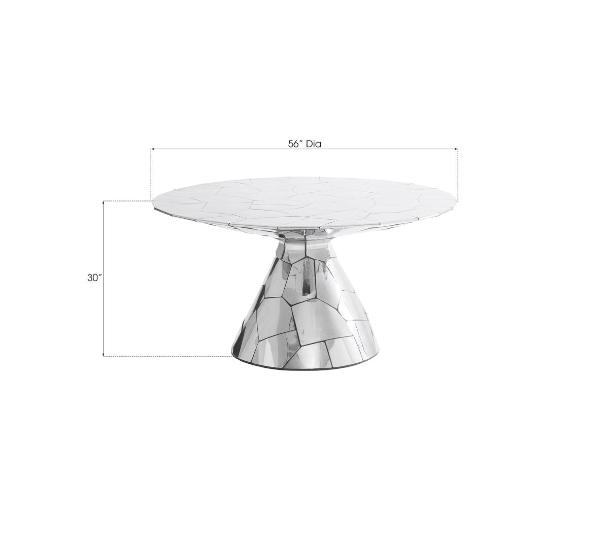 Crazy Cut Counter Height Pedestal Dining Table