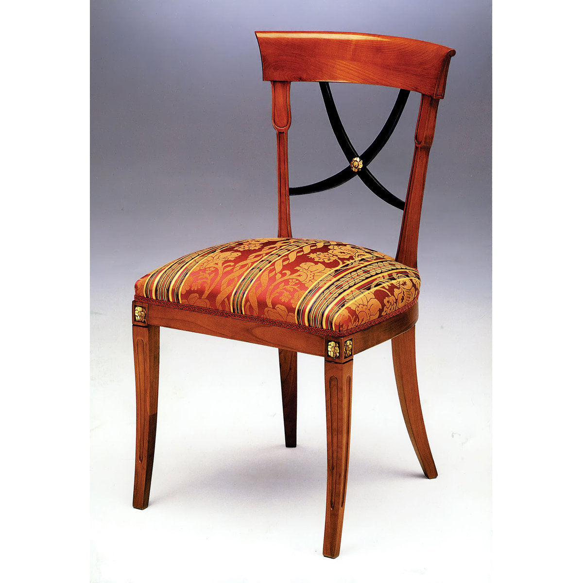 Cross Back Side Chair in Red/Cherry