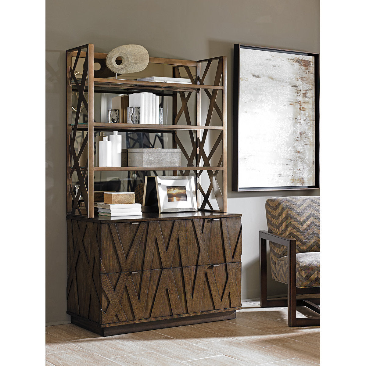 Cross Effect Standard Bookcase