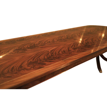 Custom Fit Classics Oval Mahogany Wood Dining Table