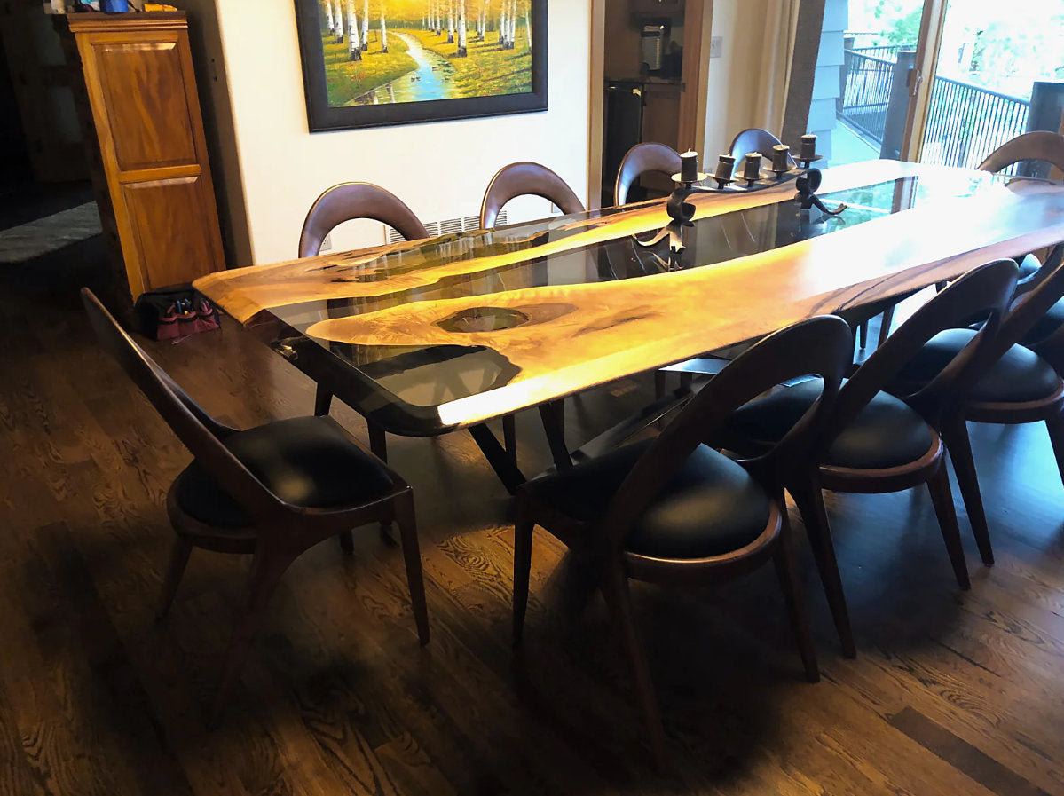 Danube Walnut Wood Dining Table