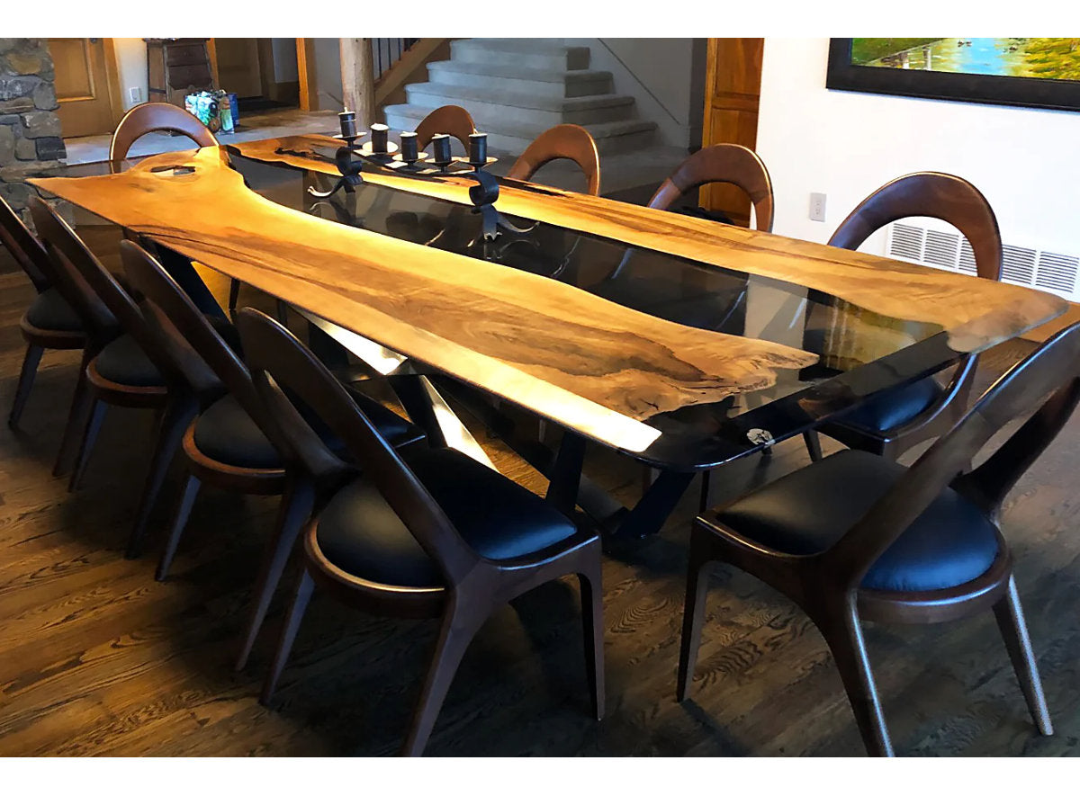 Danube Walnut Wood Dining Table