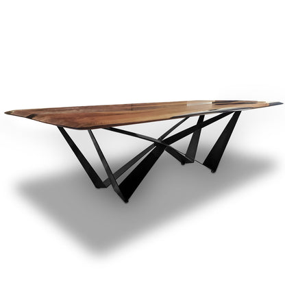 Danube Walnut Wood Dining Table