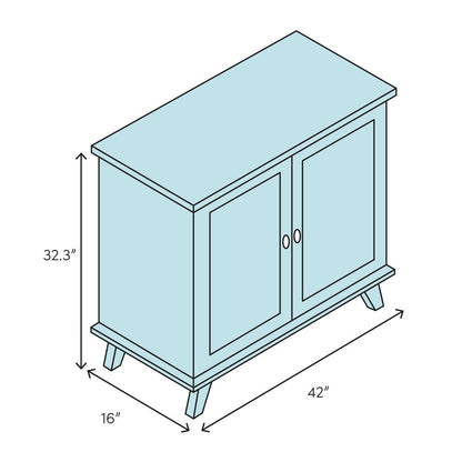 Decker Solid Wood Accent Cabinet
