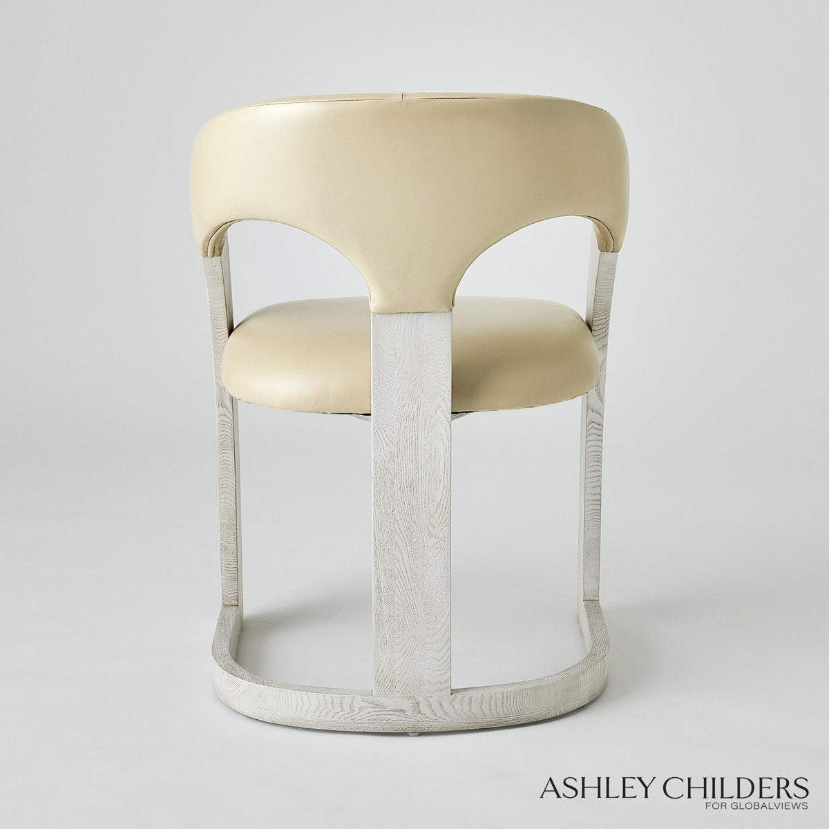 Delia Dining Chair-Ebony Cerused Leather