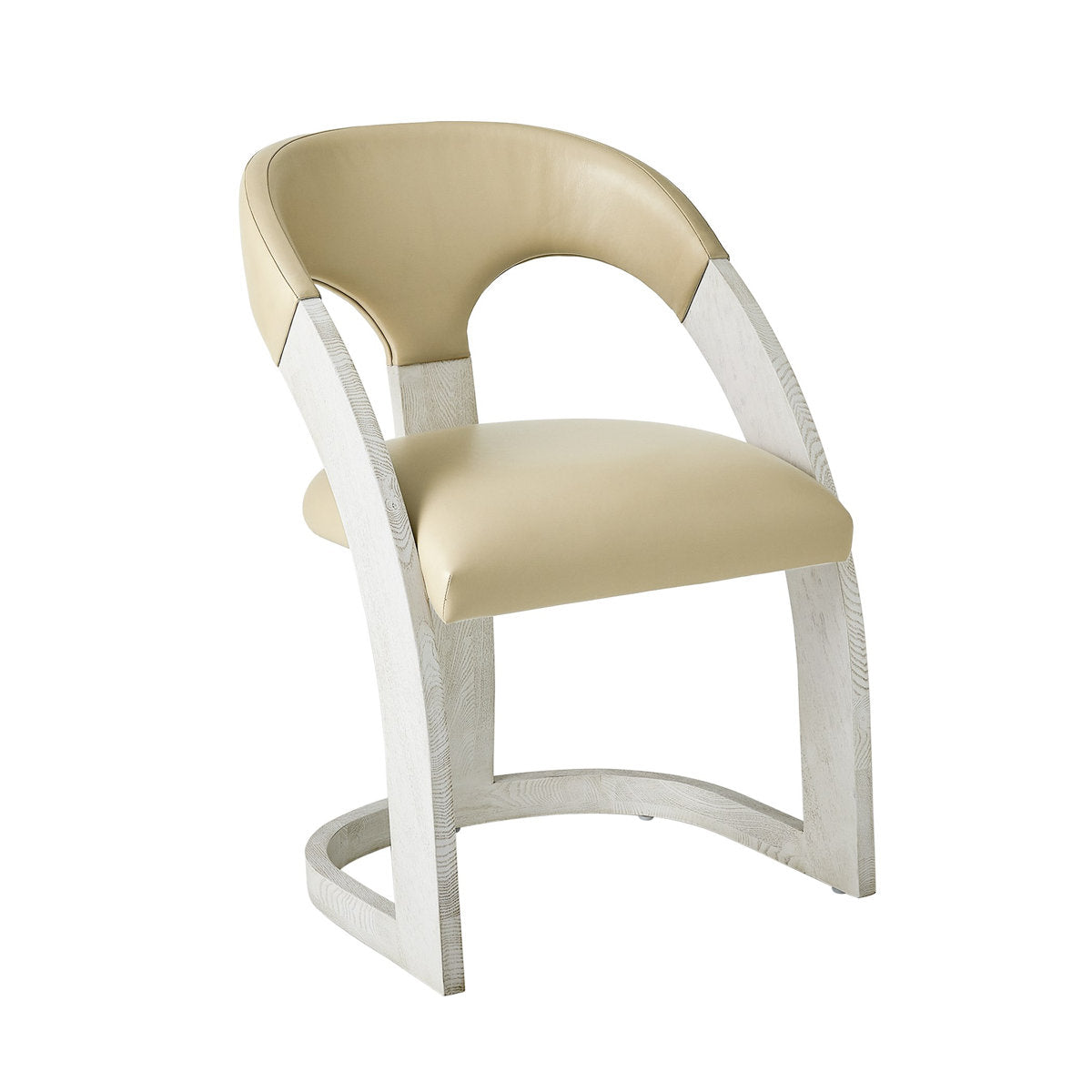 Delia Dining Chair-Ebony Cerused Leather