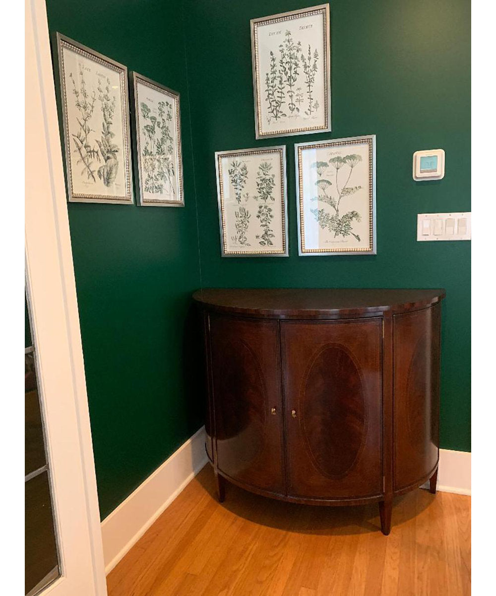 Leighton Hall Furniture Demilune Accent Cabinet