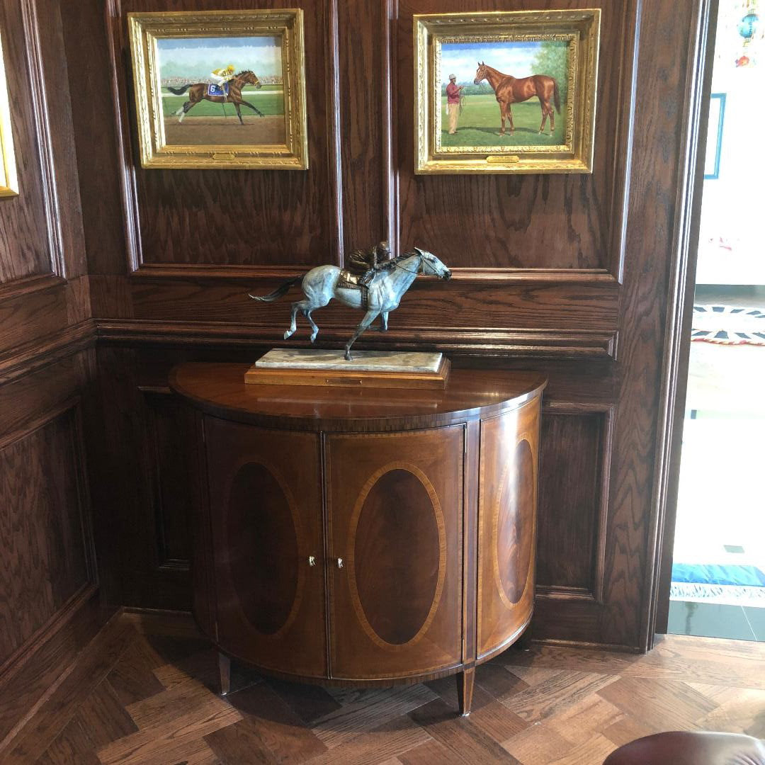 Leighton Hall Furniture Demilune Accent Cabinet