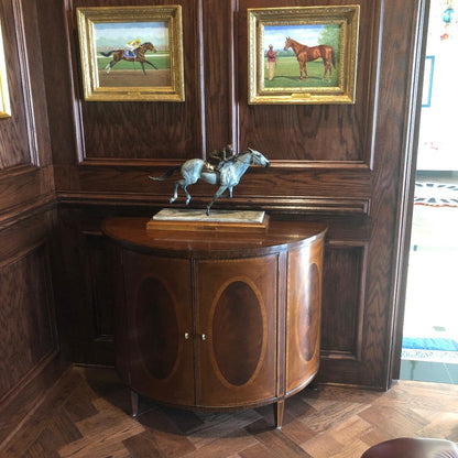 Leighton Hall Furniture Demilune Accent Cabinet