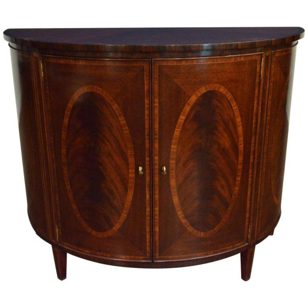 Leighton Hall Furniture Demilune Accent Cabinet