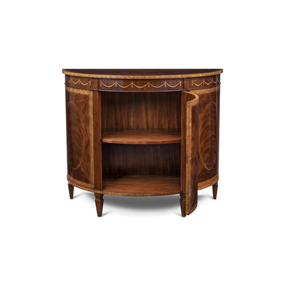 Demilune Solid Wood Accent Cabinet
