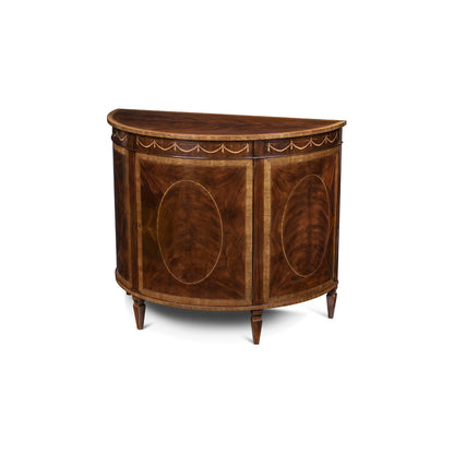 Demilune Solid Wood Accent Cabinet