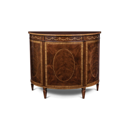 Demilune Solid Wood Accent Cabinet