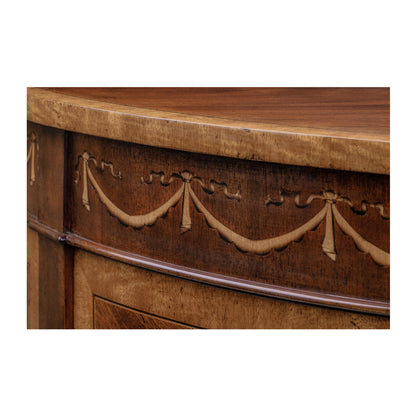 Demilune Solid Wood Accent Cabinet