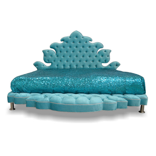 Haute House Home Dervish Tufted Upholstered Low Profile Platform Bed