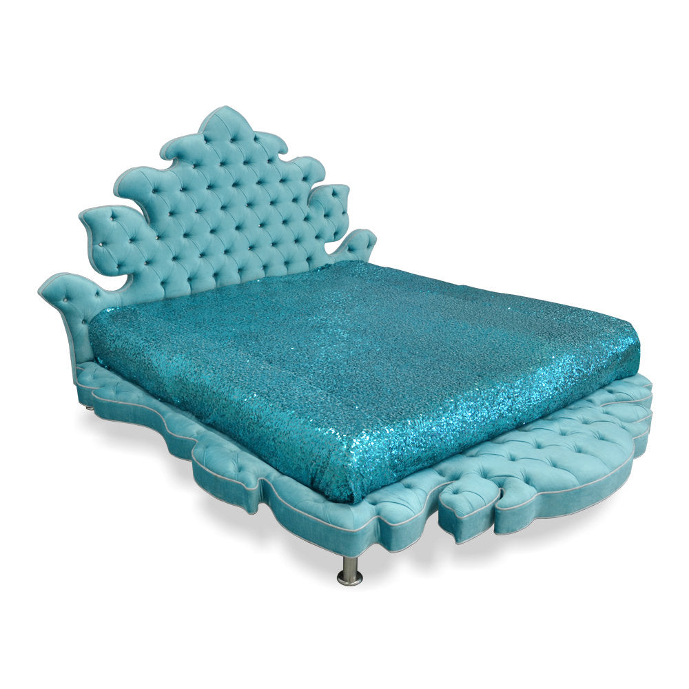 Haute House Home Dervish Tufted Upholstered Low Profile Platform Bed