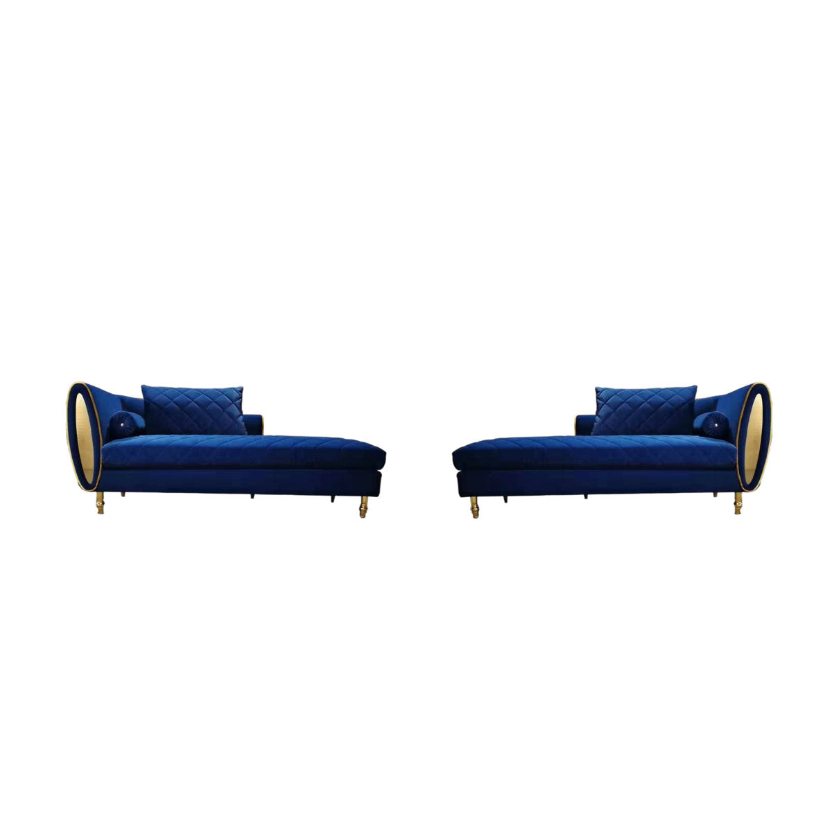 Dhimitra Velvet Chaise Lounge