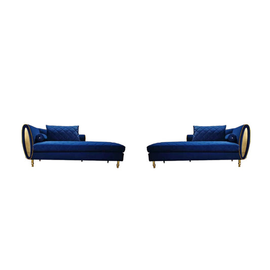 Dhimitra Velvet Chaise Lounge