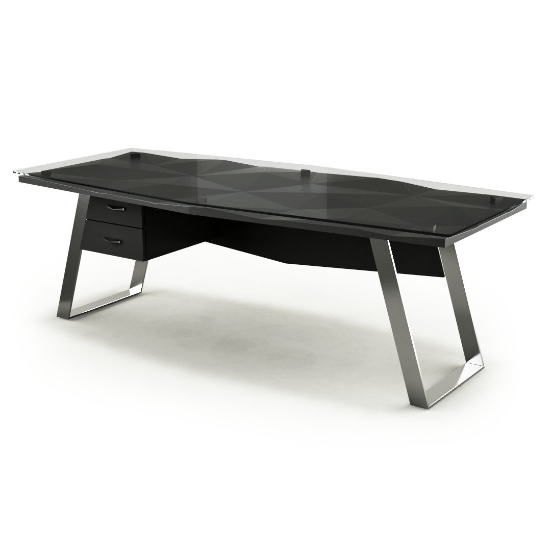 Arditi Collection Diamond Office Glass Desk