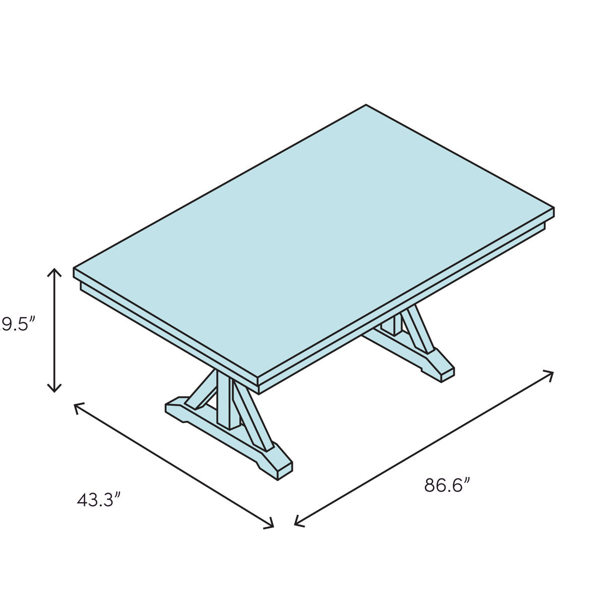 Diamond Solid Wood Dining Table