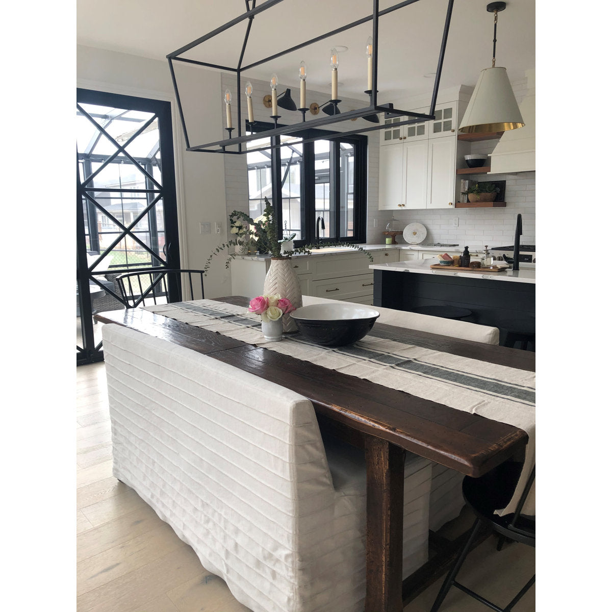 Michel Ferrand Butterfly Leaf Trestle Dining Table