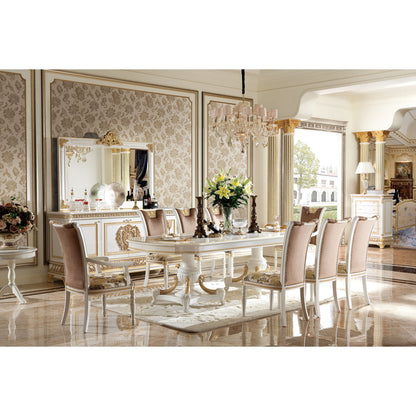 Infinity Furniture Import Infinity White And Gold Long Dining Table
