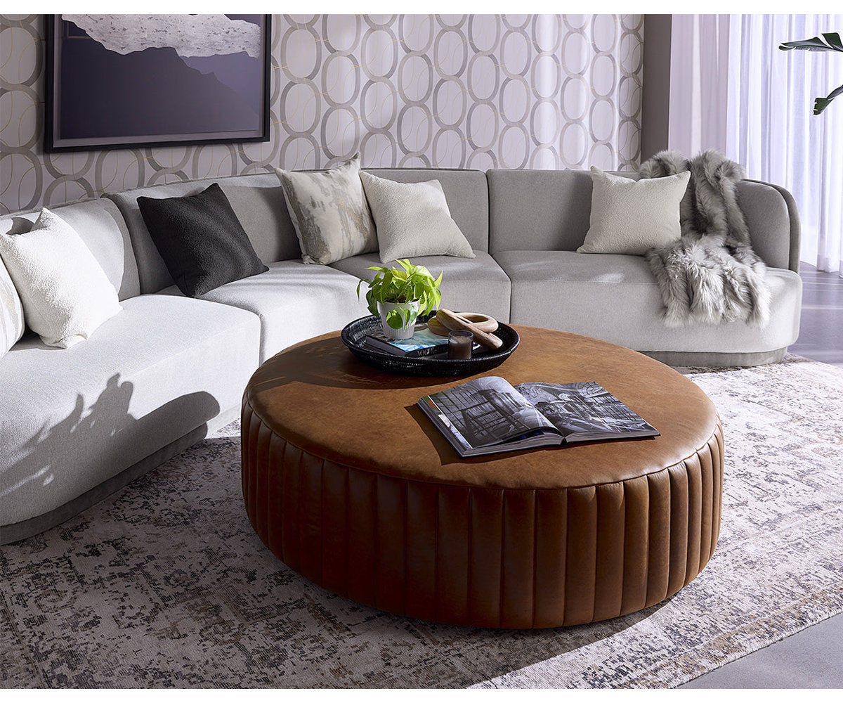 Divano Ottoman - Lucia Tobacco Leather