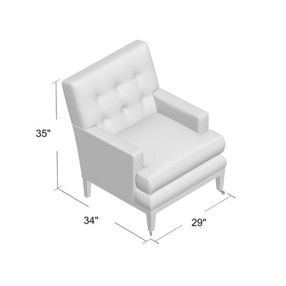 Downtown Armchair Chair with Ottoman