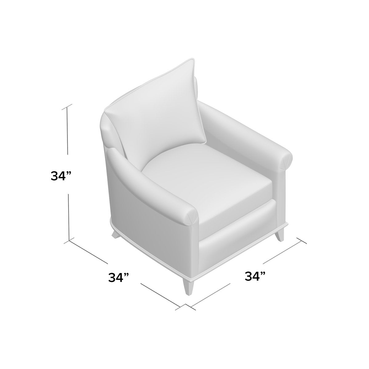 Drake Armchair Chair with Ottoman