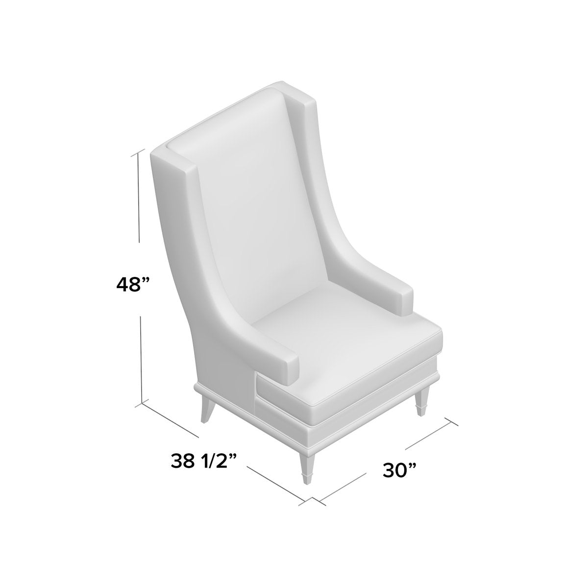 Dublin Wingback Chair Chair with Ottoman
