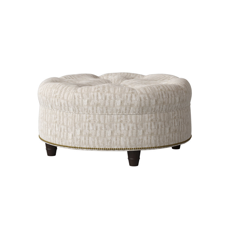 Ambella Duchess 38 Tufted Round Cocktail Ottoman