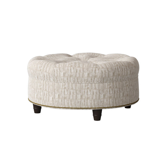 Ambella Duchess 38 Tufted Round Cocktail Ottoman