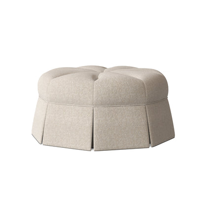 Ambella Duchess 38 Wide Tufted Round Pouf Ottoman