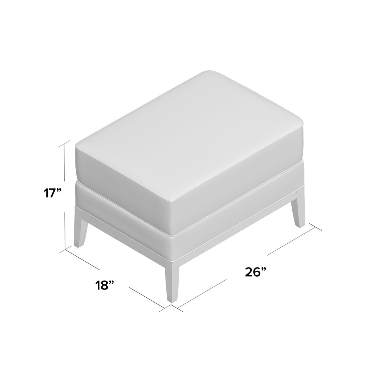 Duralee Eastside 26 Rectangle Ottoman
