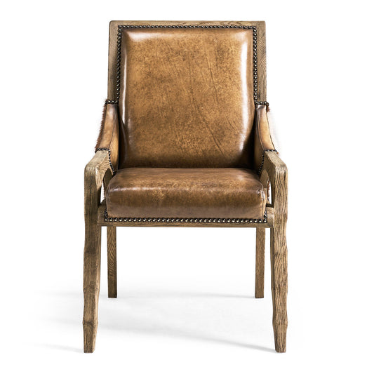 Echo Canyon Leather Arm Chair (Set of 2)