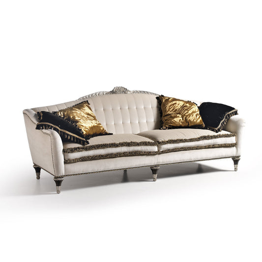 Francesco Molon Eclectica 984251 Velvet Round Arm Sofa With Reversible Cushions