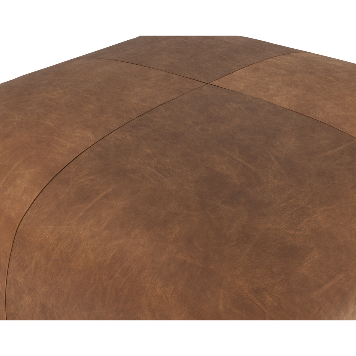 Elio Ottoman - Cognac Leather