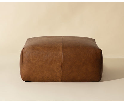 Elio Ottoman - Cognac Leather