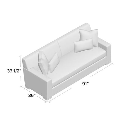 Ambella Elkins 91 Square Arm Sofa