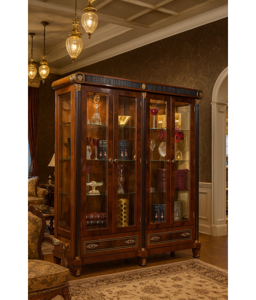 Empire Solid Wood Lighted China Cabinet