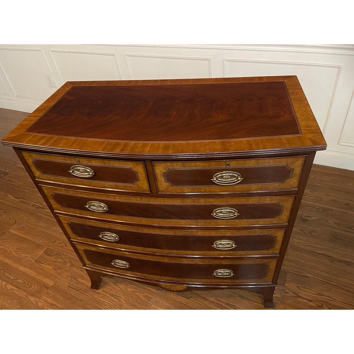 English Bow front Accent Chest