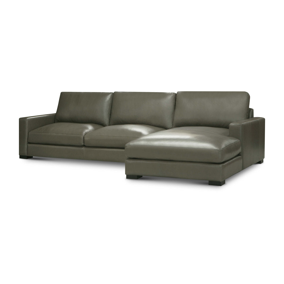 Gtxr Leather Vancouver 1305 Wide Upholstered Chaise Sectional