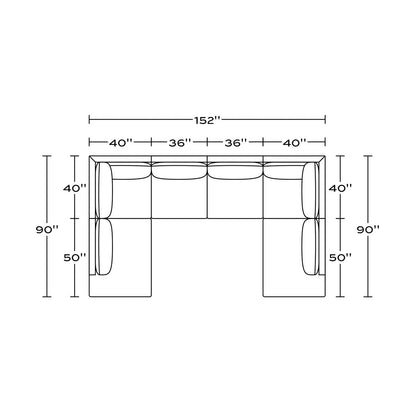 Benchmade Modern Eva U Shaped Bumper Sectional