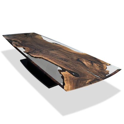 Evandros Walnut Wood Dining Table