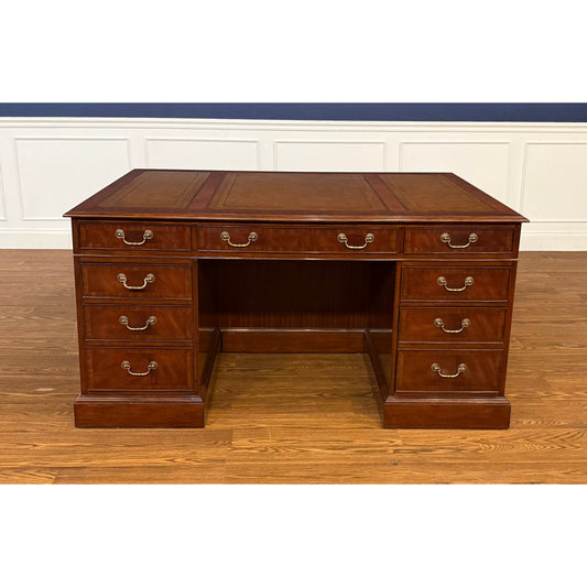 Leighton Hall Furniture Traditional 60 Inch Mahogany Executive Desk