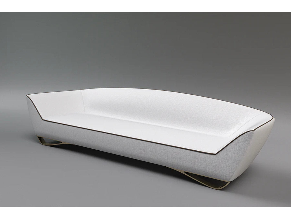 Arditi Collection F1 130 Genuine Leather Flared Arm Sofa
