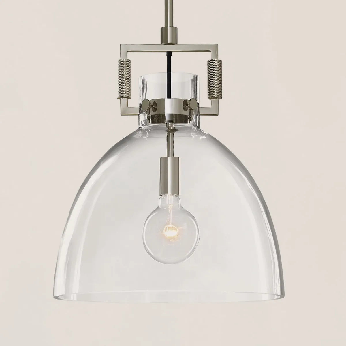 Machinist Glass Cloche Pendant