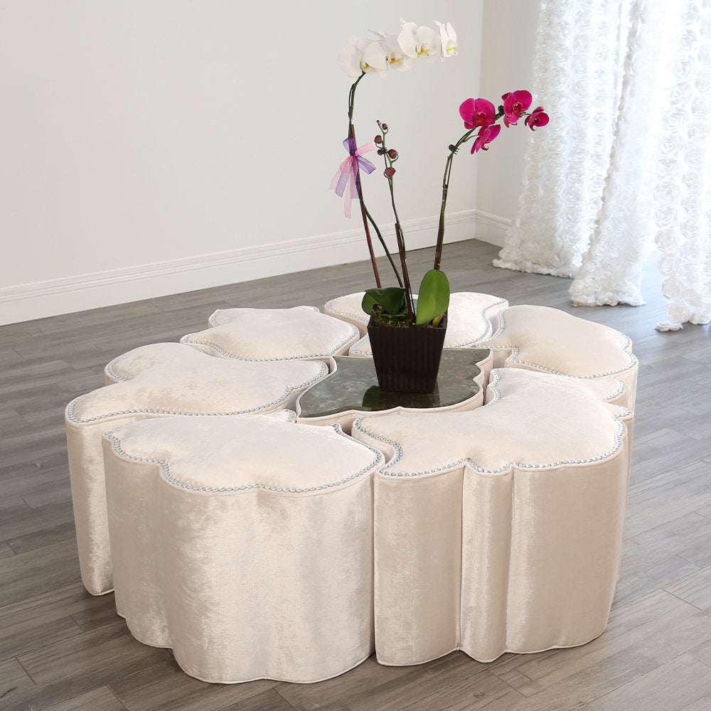 Haute House Home Fabu 53 Velvet Cocktail Ottoman