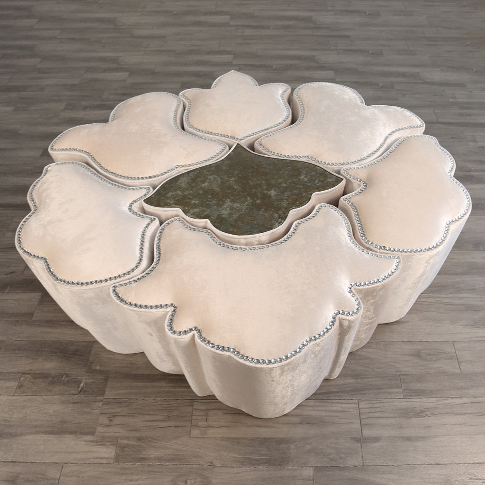 Haute House Home Fabu 53 Velvet Cocktail Ottoman