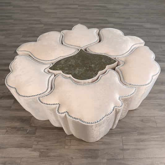 Haute House Home Fabu 53 Velvet Cocktail Ottoman